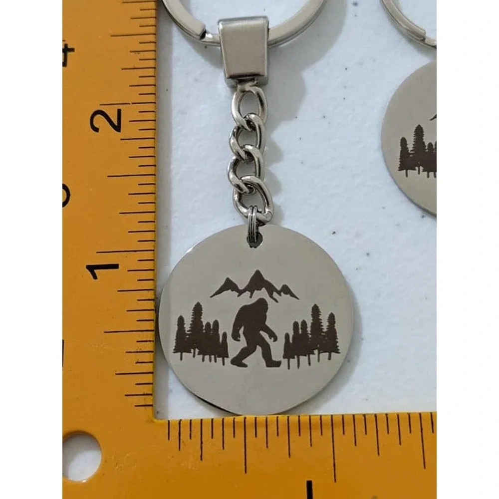 3/$20- 30mm charm New Yeti Sasquatch Bigfoot Ape Keychain Keyring Key chain ring